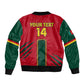 Custom Cameroon Football Sleeve Zip Bomber Jacket 2024 African Nations Go Champions Lion Style
