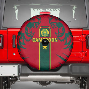 Cameroon Football Spare Tire Cover 2024 African Nations Go Champions Lion Style