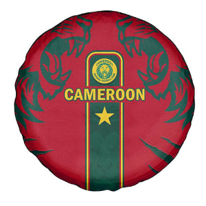 Cameroon Football Spare Tire Cover 2024 African Nations Go Champions Lion Style