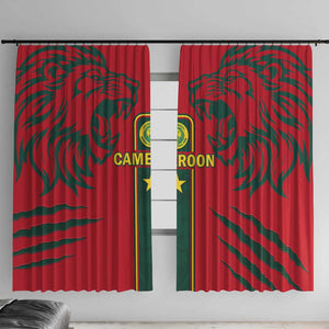 Cameroon Football Window Curtain 2024 African Nations Go Champions Lion Style