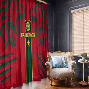 Cameroon Football Window Curtain 2024 African Nations Go Champions Lion Style