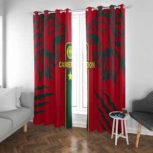 Cameroon Football Window Curtain 2024 African Nations Go Champions Lion Style