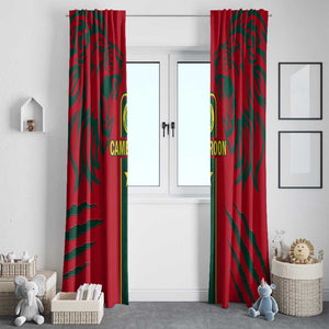 Cameroon Football Window Curtain 2024 African Nations Go Champions Lion Style