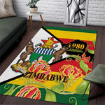 Nyika yeZimbabwe Area Rug Happy Independence Day - Flame Lily Flowers