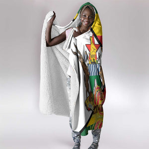 Nyika yeZimbabwe Hooded Blanket Happy Independence Day - Flame Lily Flowers