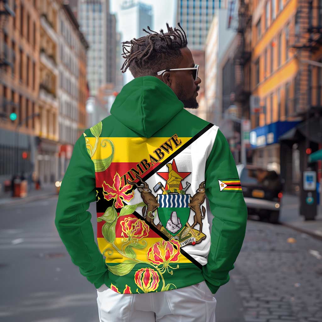 Nyika yeZimbabwe Hoodie Happy Independence Day - Flame Lily Flowers