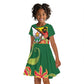Nyika yeZimbabwe Kid Short Sleeve Dress Happy Independence Day - Flame Lily Flowers