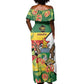Nyika yeZimbabwe Off Shoulder Maxi Dress Happy Independence Day - Flame Lily Flowers