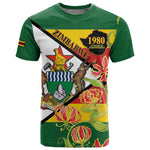 Nyika yeZimbabwe T shirt Happy Independence Day - Flame Lily Flowers