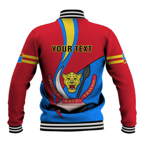 Personalised Democratic Republic of the Congo Independence Day Baseball Jacket Coat Of Arms Happy 30 June LT14