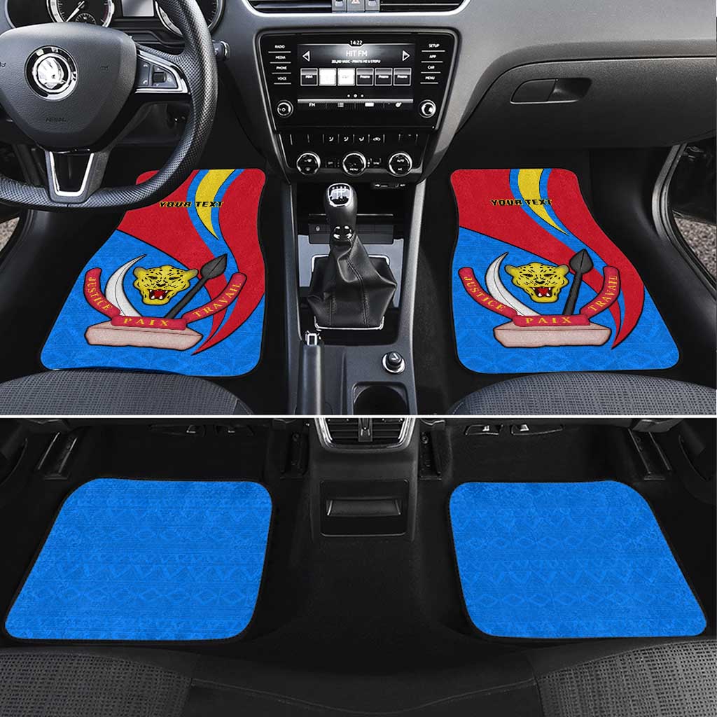 Personalised Democratic Republic of the Congo Independence Day Car Mats Coat Of Arms Happy 30 June