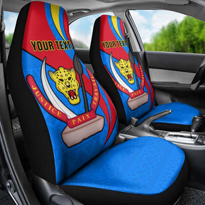 Personalised Democratic Republic of the Congo Independence Day Car Seat Cover Coat Of Arms Happy 30 June