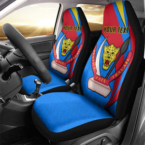 Personalised Democratic Republic of the Congo Independence Day Car Seat Cover Coat Of Arms Happy 30 June