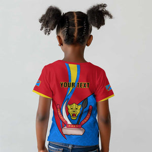 Personalised Democratic Republic of the Congo Independence Day Kid T shirt Coat Of Arms Happy 30 June