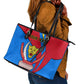 Personalised Democratic Republic of the Congo Independence Day Leather Tote Bag Coat Of Arms Happy 30 June