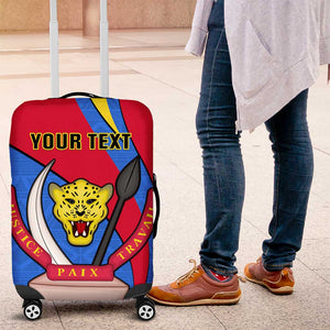 Personalised Democratic Republic of the Congo Independence Day Luggage Cover Coat Of Arms Happy 30 June