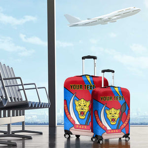 Personalised Democratic Republic of the Congo Independence Day Luggage Cover Coat Of Arms Happy 30 June