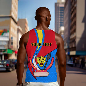 Personalised Democratic Republic of the Congo Independence Day Men Tank Top Coat Of Arms Happy 30 June