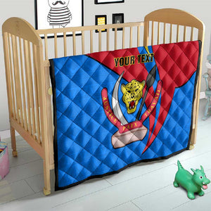 Personalised Democratic Republic of the Congo Independence Day Quilt Coat Of Arms Happy 30 June