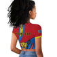 Personalised Democratic Republic of the Congo Independence Day Raglan Cropped T shirt Coat Of Arms Happy 30 June