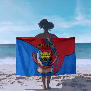 Personalised Democratic Republic of the Congo Independence Day Sarong Coat Of Arms Happy 30 June