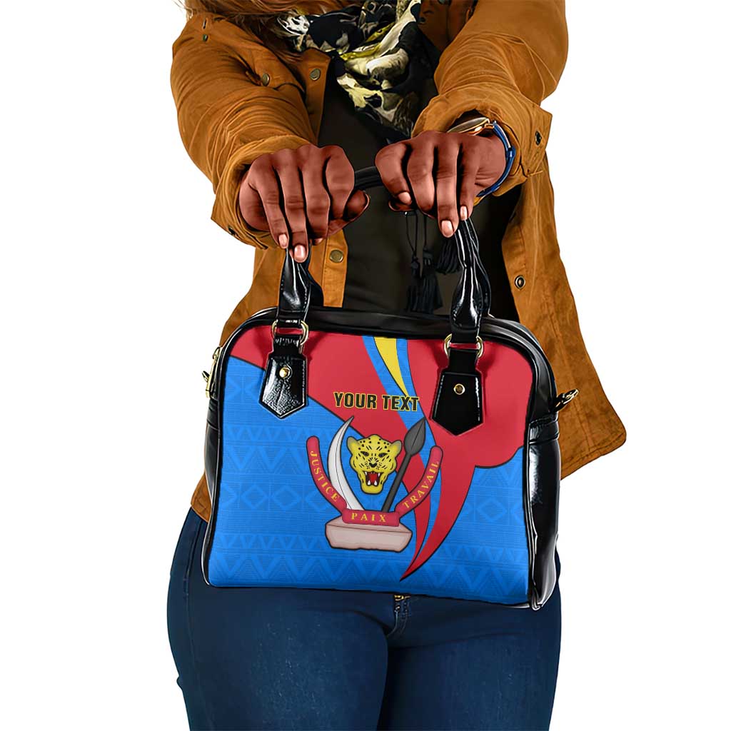 Personalised Democratic Republic of the Congo Independence Day Shoulder Handbag Coat Of Arms Happy 30 June