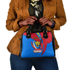 Personalised Democratic Republic of the Congo Independence Day Shoulder Handbag Coat Of Arms Happy 30 June