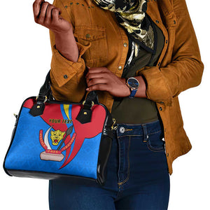 Personalised Democratic Republic of the Congo Independence Day Shoulder Handbag Coat Of Arms Happy 30 June