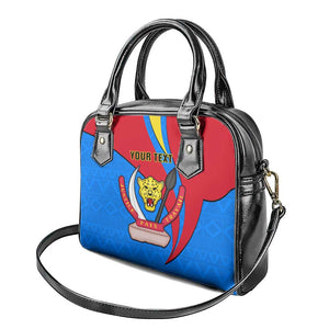 Personalised Democratic Republic of the Congo Independence Day Shoulder Handbag Coat Of Arms Happy 30 June