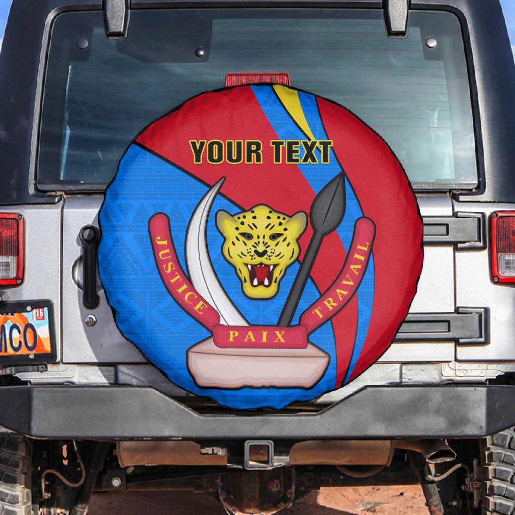 Personalised Democratic Republic of the Congo Independence Day Spare Tire Cover Coat Of Arms Happy 30 June