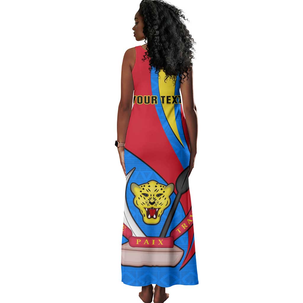 Personalised Democratic Republic of the Congo Independence Day Tank Maxi Dress Coat Of Arms Happy 30 June