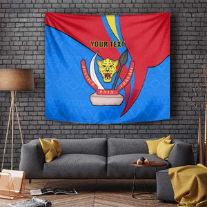 Personalised Democratic Republic of the Congo Independence Day Tapestry Coat Of Arms Happy 30 June