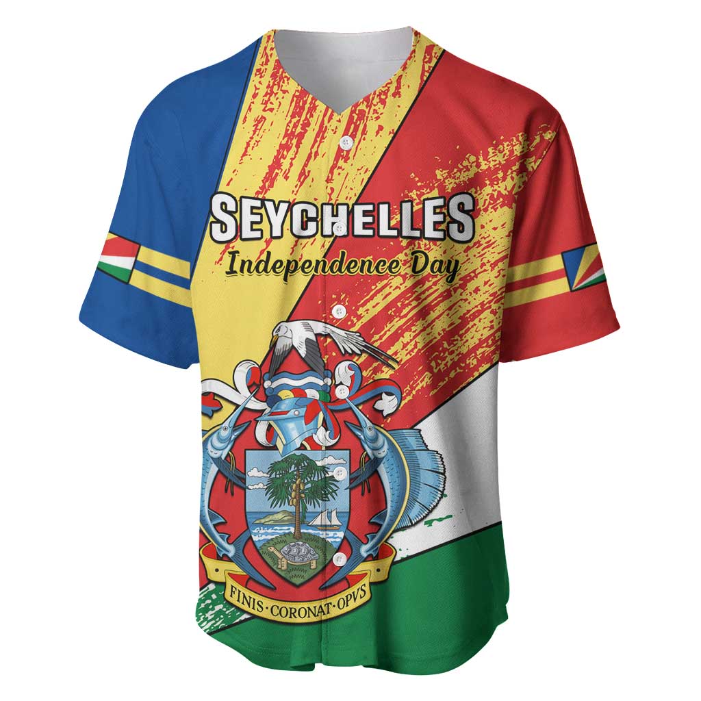 29 June Seychelles Independence Day Baseball Jersey Flag Style