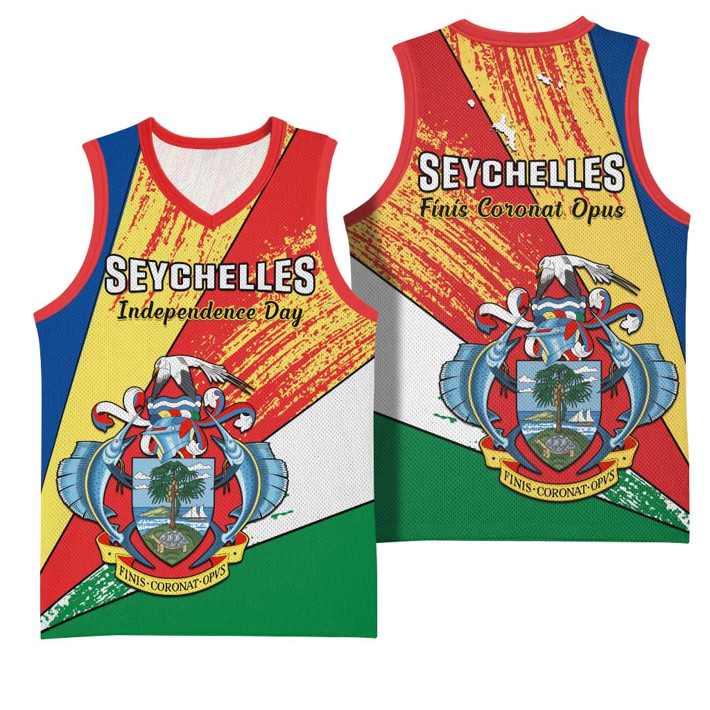 29 June Seychelles Independence Day Basketball Jersey Flag Style LT14