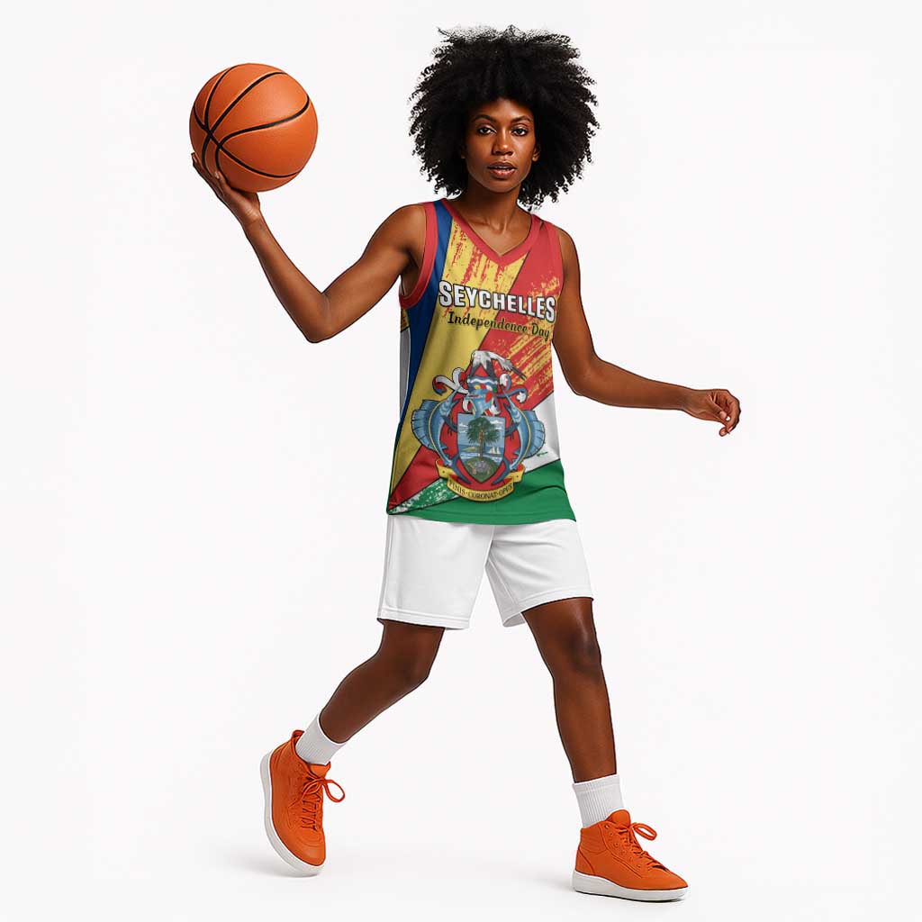 29 June Seychelles Independence Day Basketball Jersey Flag Style LT14