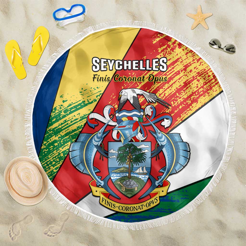 29 June Seychelles Independence Day Beach Blanket Flag Style