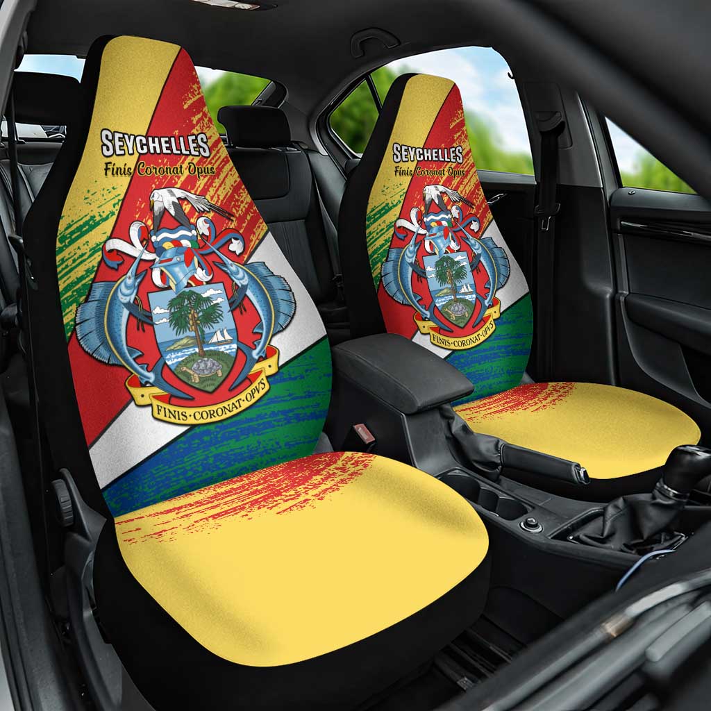 29 June Seychelles Independence Day Car Seat Cover Flag Style