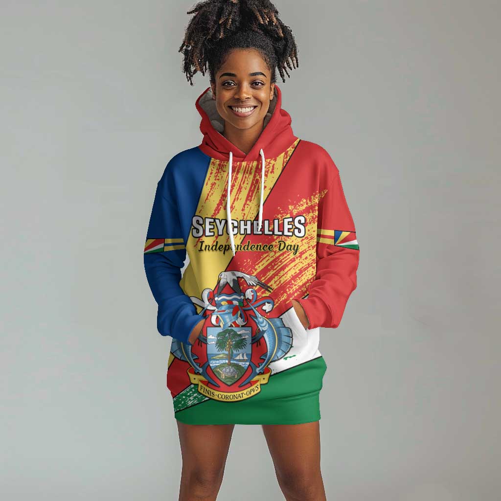 29 June Seychelles Independence Day Hoodie Dress Flag Style by AfricanPride African Pride