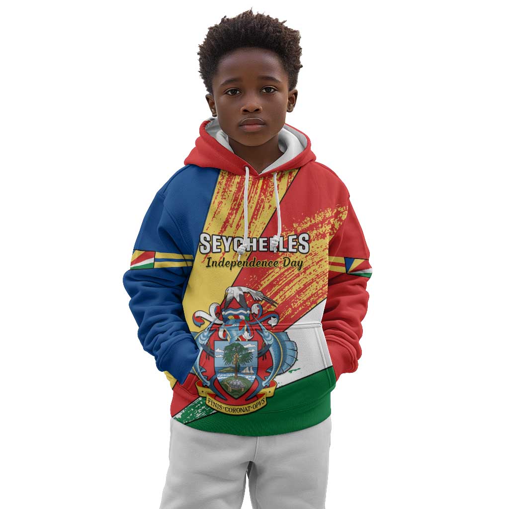 29 June Seychelles Independence Day Kid Hoodie Flag Style