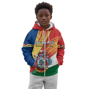 29 June Seychelles Independence Day Kid Hoodie Flag Style