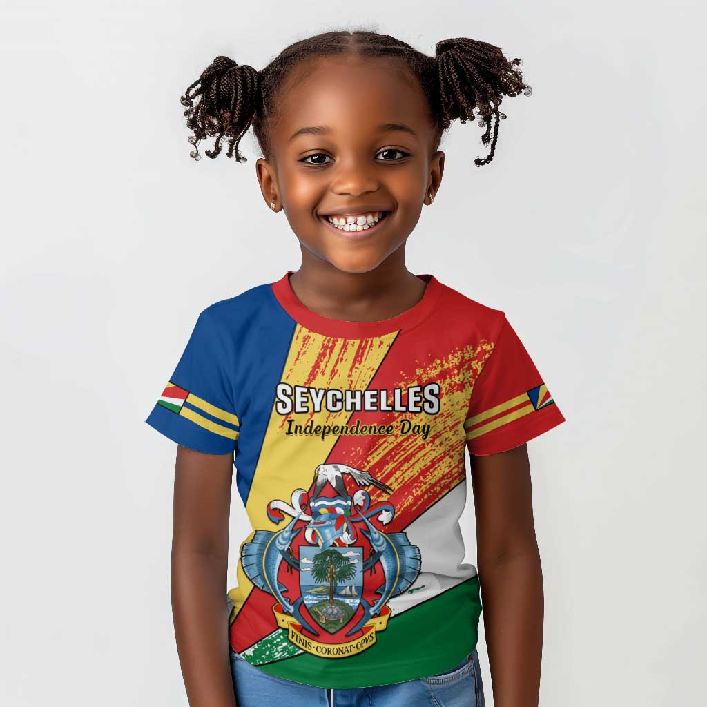 29 June Seychelles Independence Day Kid T shirt Flag Style