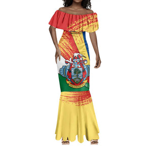 29 June Seychelles Independence Day Mermaid Dress Flag Style