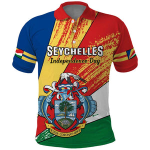 29 June Seychelles Independence Day Polo Shirt Flag Style