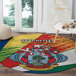 29 June Seychelles Independence Day Round Carpet Flag Style