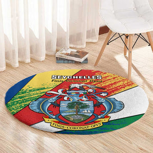 29 June Seychelles Independence Day Round Carpet Flag Style