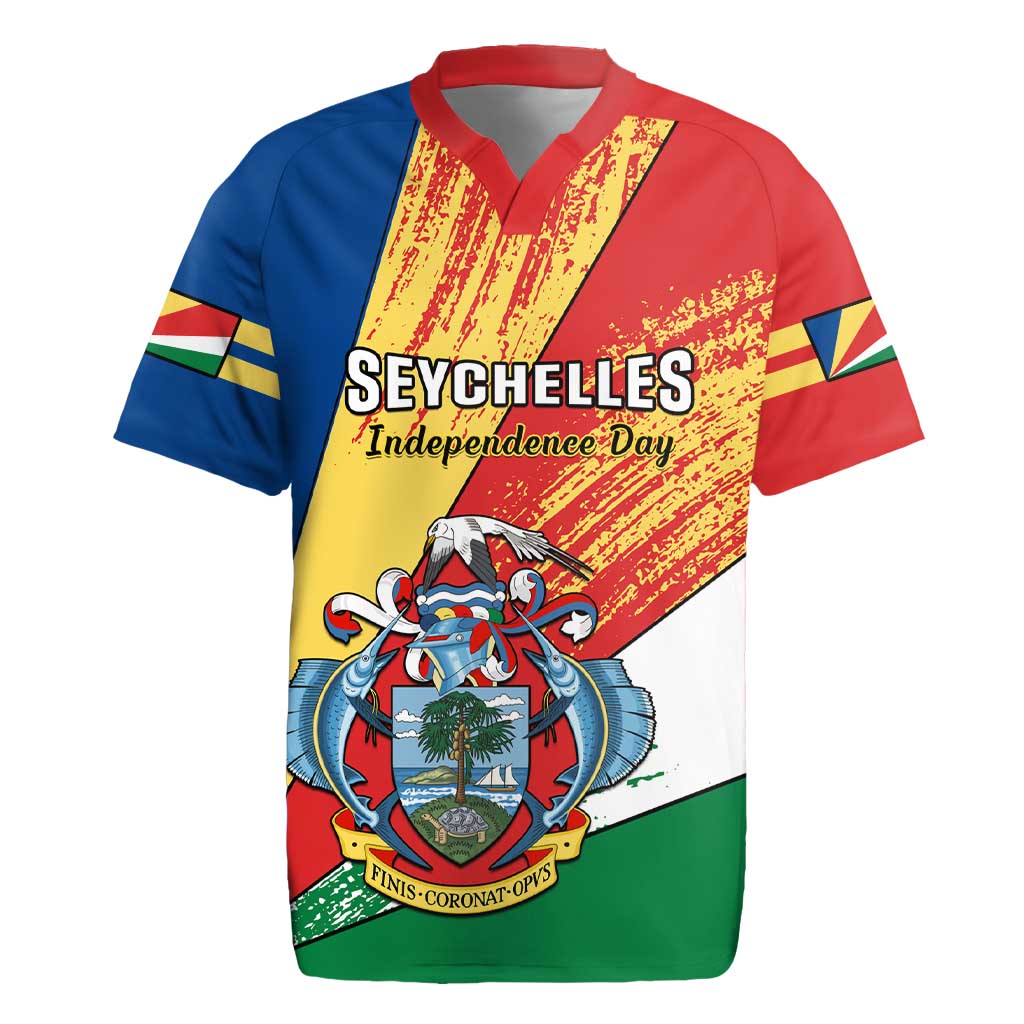 29 June Seychelles Independence Day Rugby Jersey Flag Style