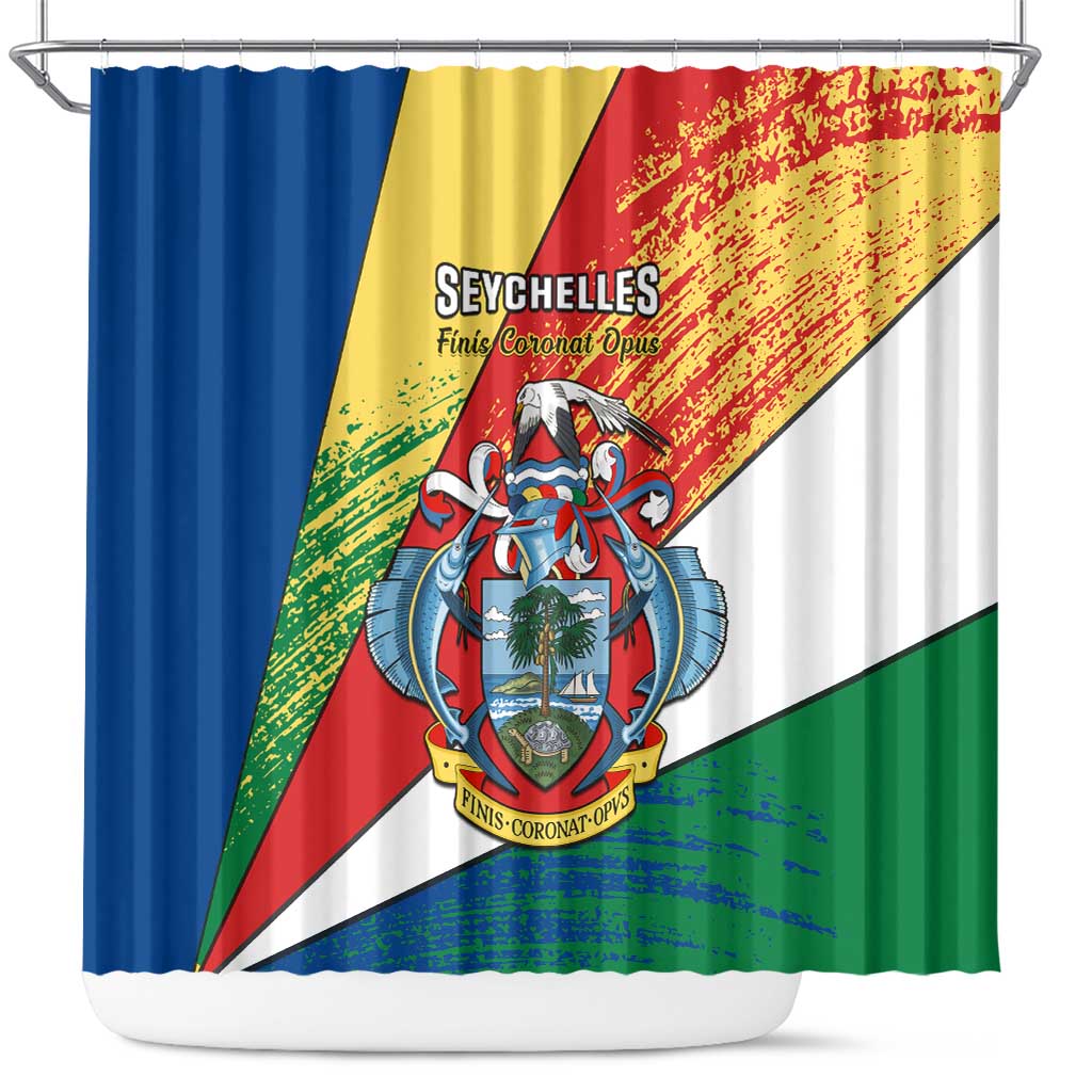 29 June Seychelles Independence Day Shower Curtain Flag Style