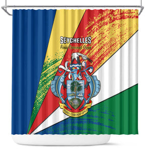 29 June Seychelles Independence Day Shower Curtain Flag Style