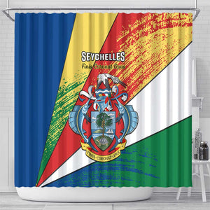 29 June Seychelles Independence Day Shower Curtain Flag Style