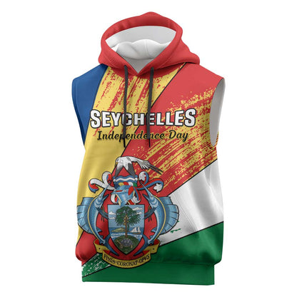 29 June Seychelles Independence Day Sleeveless Hoodie Flag Style - African Pride